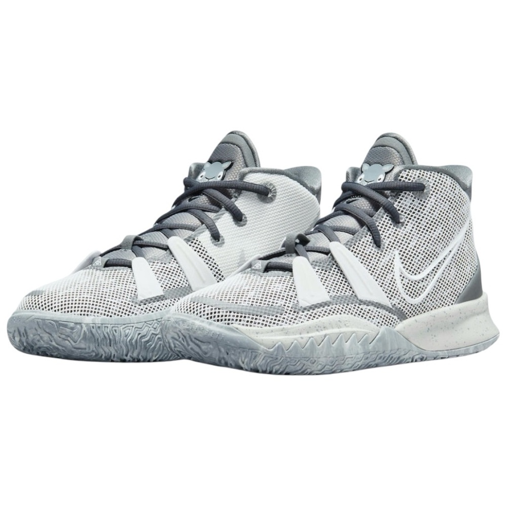 Nike Kyrie 7 SE Chip GS Grey Silver Basketball Sneakers 6Y Womens 7.5